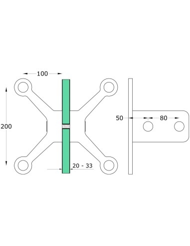 نقشه اسپایدر با فین 4 بازو - نوع دو