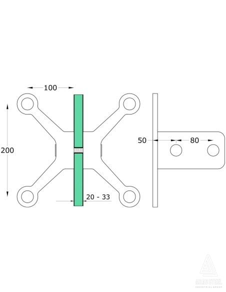 نقشه اسپایدر با فین 4 بازو - نوع دو