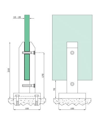 پایه اسپیگات کد 1003 برند آراد استیل