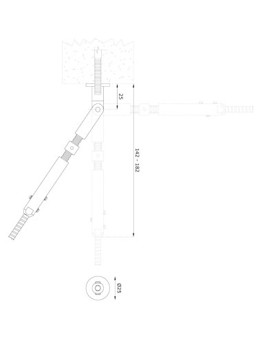 اتصال نرده کابلی کد W606 - مناسب کابل سایز 5