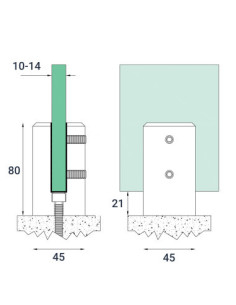 بست شیشه سکوریت بدون جاساز - c704 2