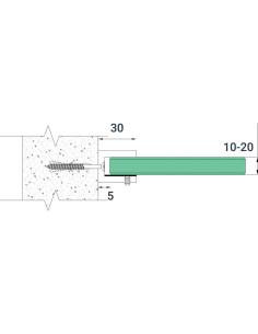 اتصال شیشه به دیوار کد C709 2