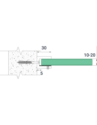 اتصال شیشه به دیوار کد C709