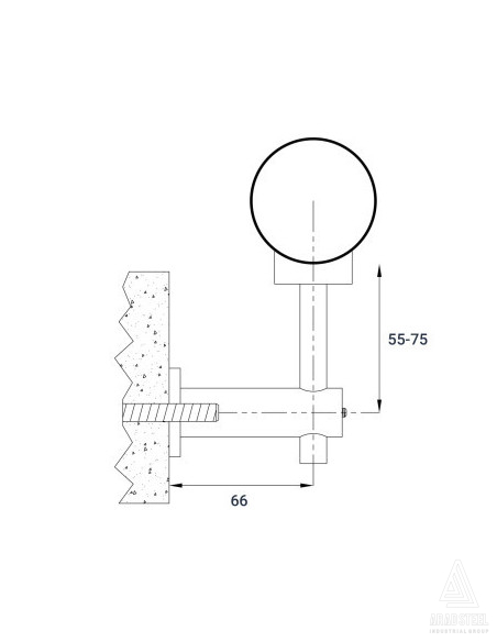 نقشه فنی نرده استیل کد P505