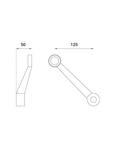 دیتیل فنی اسپایدر استیل تک شاخ (بازو 25 cm ) - s845