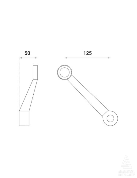 دیتیل فنی اسپایدر استیل تک شاخ (بازو 25 cm ) - s845