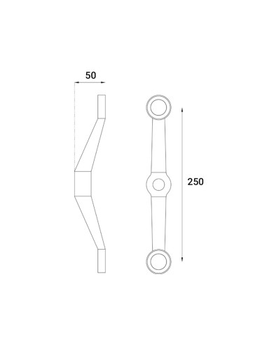 اسپایدر دو شاخ 180 درجه ( بازو 25cm ) -s847