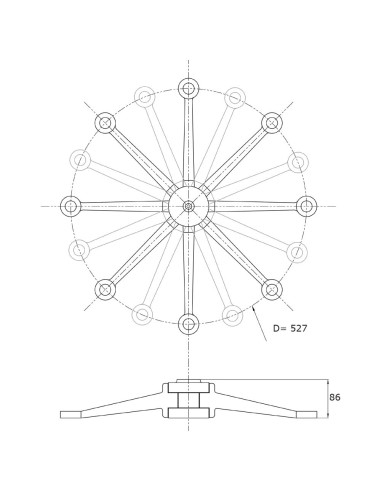 اسپایدر استیل سه الی هشت بازو -Sh600