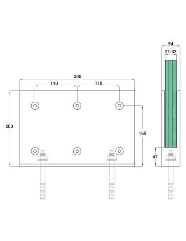 پایه فین گلس- FP883