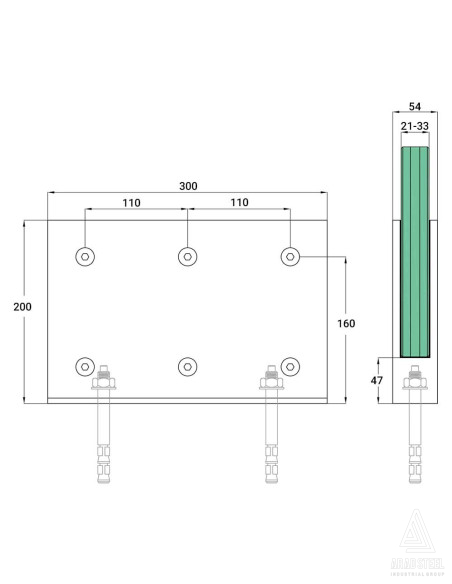 پایه فین گلس- FP883