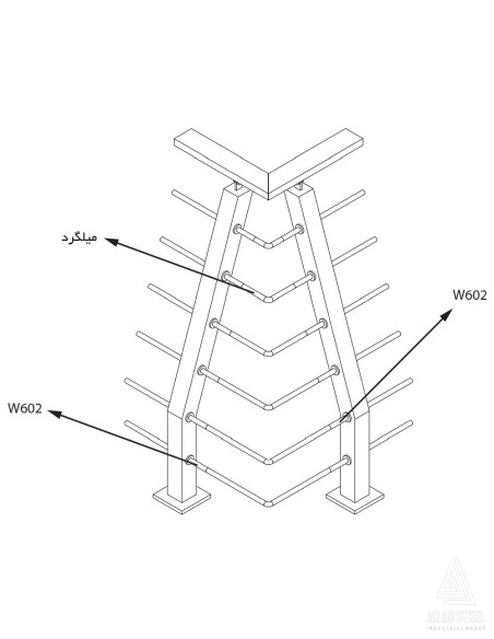 پایه نرده کابلی CP110