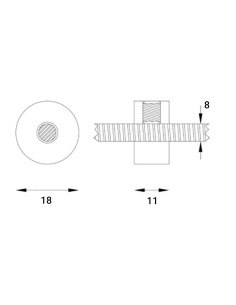 اتصال نرده کابلی کد W613 - مناسب کابل سایز 8 2