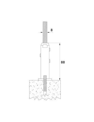 اتصال نرده کابلی کد W609 - مناسب کابل سایز 8