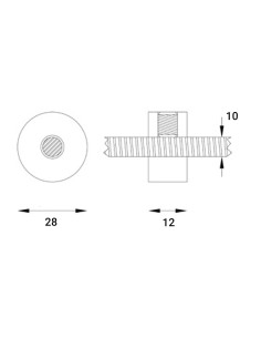 اتصال نرده کابلی کد W618 - مناسب کابل سایز 10 2
