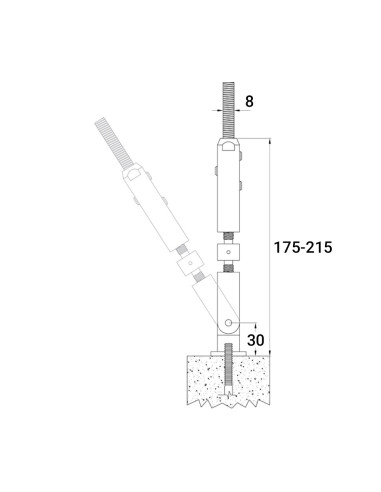 اتصال نرده کابلی کد W612 - مناسب کابل سایز 8