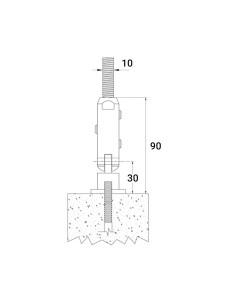 اتصال نرده کابلی کد W616 - مناسب کابل سایز 10 2
