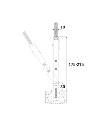 اتصال نرده کابلی کد W617 - مناسب کابل سایز 10