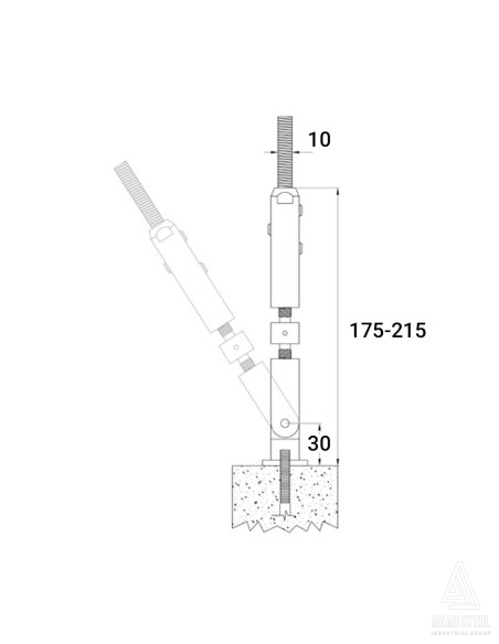 اتصال نرده کابلی کد W617 - مناسب کابل سایز 10