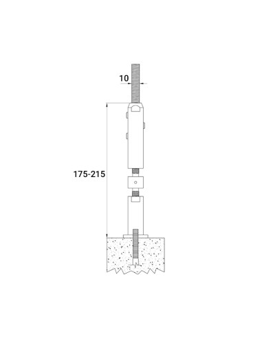 اتصال نرده کابلی کد W615 - مناسب کابل سایز 10