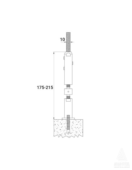 اتصال نرده کابلی کد W615 - مناسب کابل سایز 10