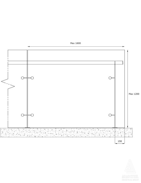 اتصالات سیستم نرده شیشه ای مدل Nexus