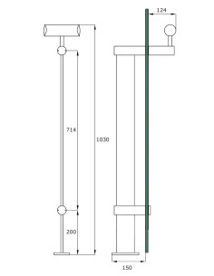 اتصالات سیستم نرده شیشه ای مدل SOLO 2