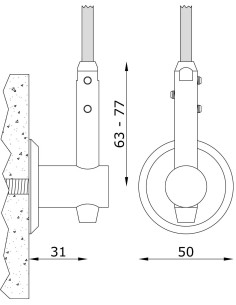 اتصال نرده کابلی کد W601 2