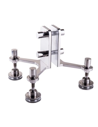 Three-Arms Glass Spider with Fin - S815-front view-assembled