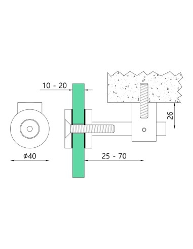 Glass Standoff Bracket - F32