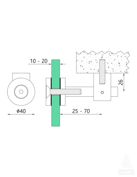 Glass Standoff Bracket - F32