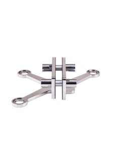 Three-Arms Glass Spider with Fin - s805-front view