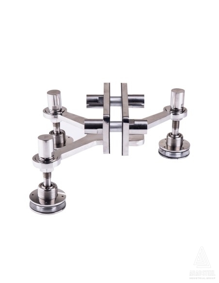 Three-Arms Glass Spider with Fin - s805-assembled