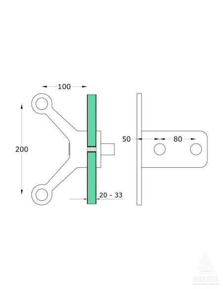 Two-Way Single-Sided Spider with Fin-s812-technical specification