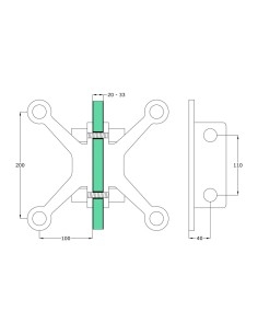 Four-Arms Glass Spider with Fin - s806 2