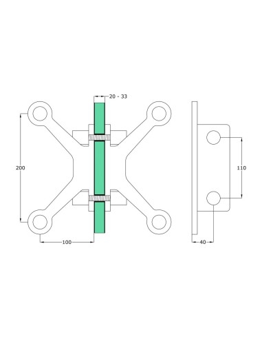 Four-Arms Glass Spider with Fin - s806
