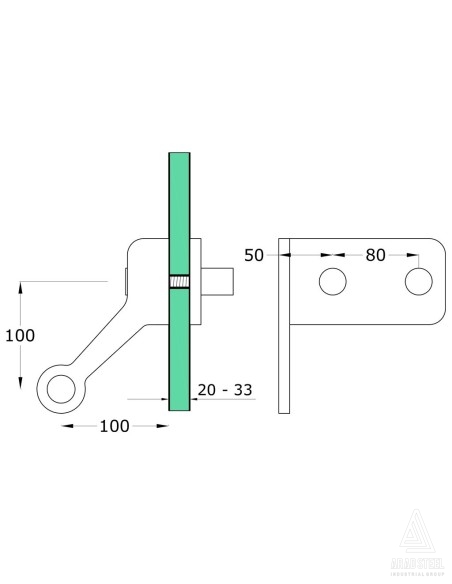 One-Way 90-degree Spider with Fin-s810-technical specification