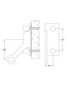 One-Way 90 degree Wall-mounted Glass Spider -s807 2