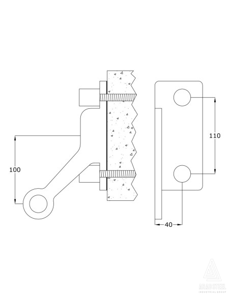 One-Way 90 degree Wall-mounted Glass Spider -s807 - technical specifications