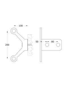 Two-Way Wall-mounted Glass Spider-s819 2