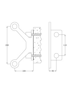 Two-Way Wall-mounted Glass Spider-s809 2