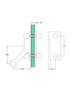 One-Way 90-degree Spider with Fin-s800-front view 2