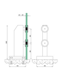 Glass Spigot Clamp - 1001