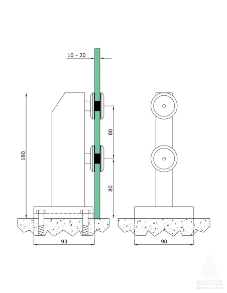Glass Spigot Clamp - 1001