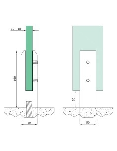 Square Stainless Steel Glass Clamp for Top Mounted Railing Systems | No Glass Drilling 2