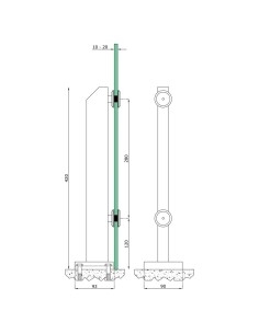 Glass Spigot Clamp - 1009 2