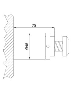 48mm Stainless Steel Spider Connector - Front View 2
