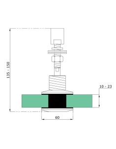 Stainless Steel Routel for Glass Thickness 25-43 mm 2