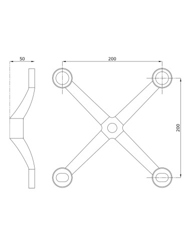 Four Arms Glass Spider-s844 - size 200 mm - technical specification