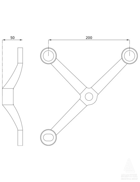 Three Arms Glass Spider - s843-techinal specification