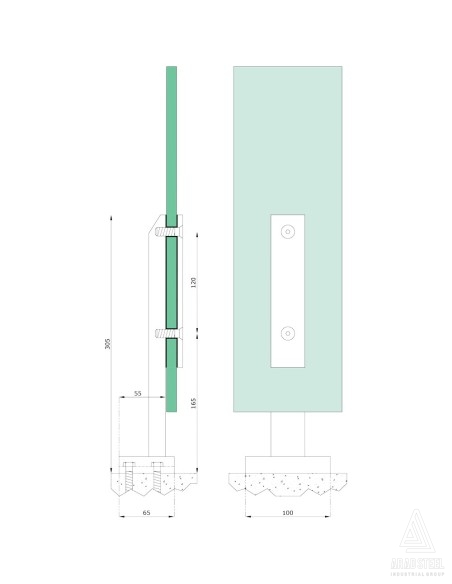 Glass Spigot Clamp - 1013